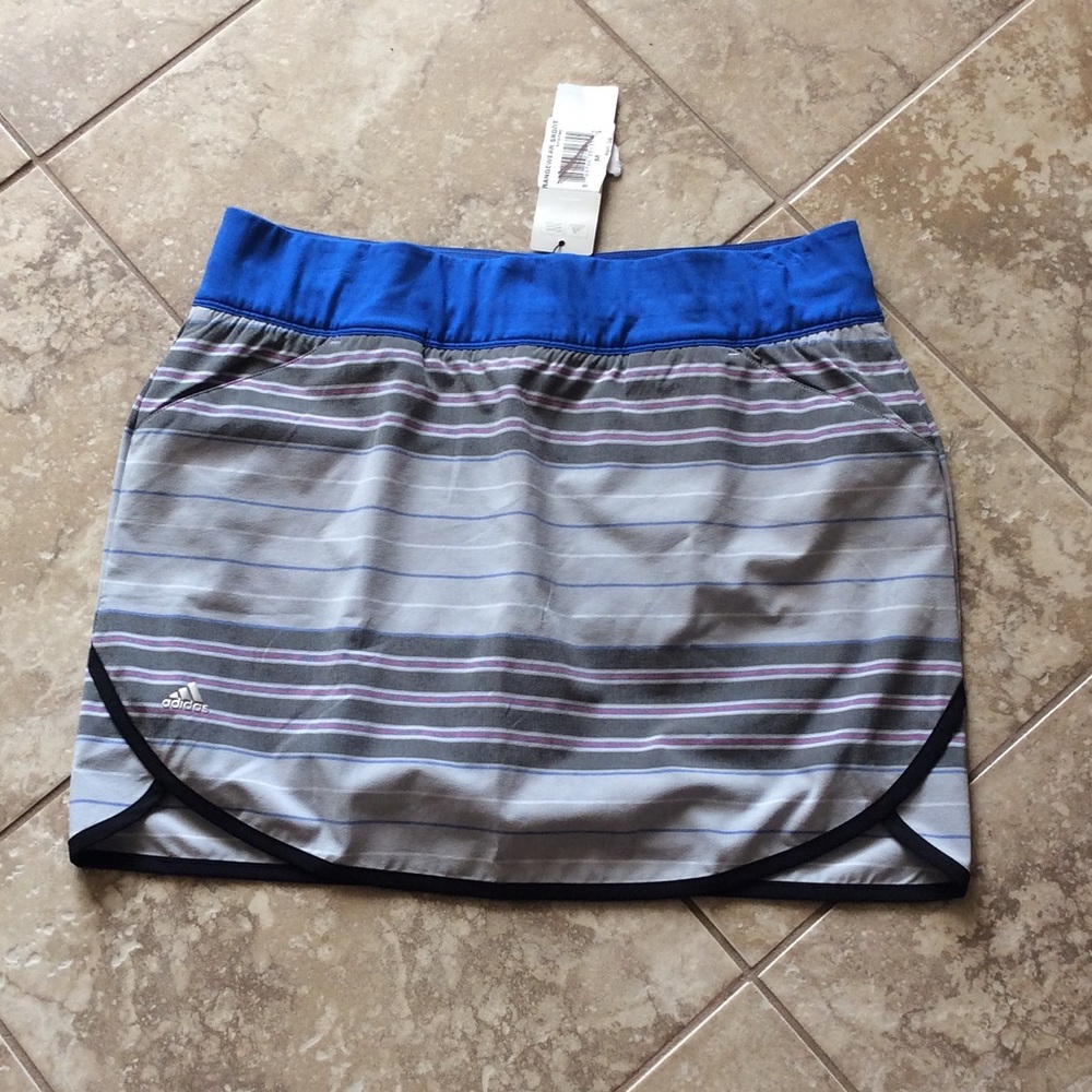NEW $65 Adidas golf skirt skort size medium gray
